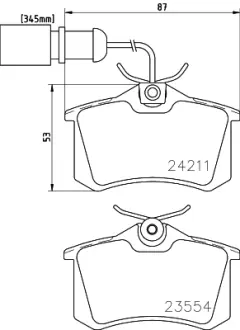Комплект тормозных колодок, дисковый тормоз HELLA PAGID T1678