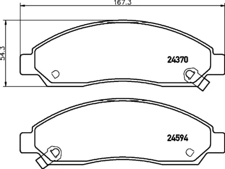 Комплект тормозных колодок, дисковый тормоз HELLA PAGID T1695