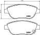 Комплект тормозных колодок, дисковый тормоз HELLA PAGID T1704 (фото 1)