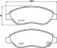 Комплект тормозных колодок, дисковый тормоз HELLA PAGID T1707 (фото 1)