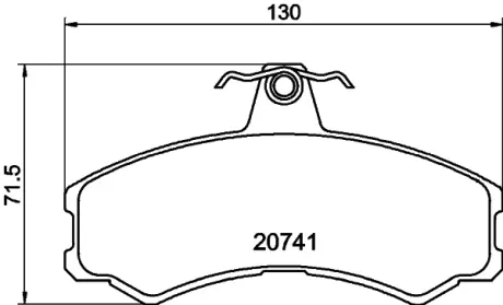 Комплект тормозных колодок, дисковый тормоз HELLA PAGID T1712