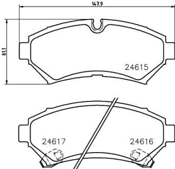Комплект тормозных колодок, дисковый тормоз HELLA PAGID T1720