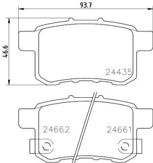 Комплект тормозных колодок, дисковый тормоз HELLA PAGID T1733
