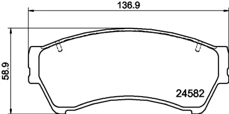 Комплект тормозных колодок, дисковый тормоз HELLA PAGID T1743