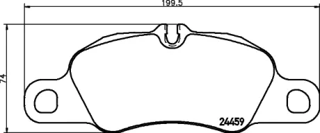 Комплект тормозных колодок, дисковый тормоз HELLA PAGID T1753