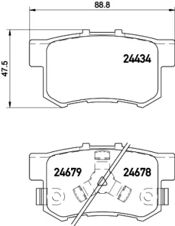 Комплект тормозных колодок, дисковый тормоз HELLA PAGID T1767