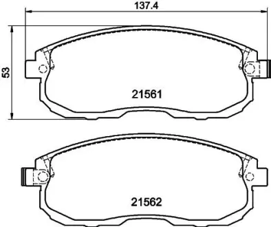 Комплект тормозных колодок, дисковый тормоз HELLA PAGID T1777