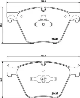 Комплект тормозных колодок, дисковый тормоз HELLA PAGID T1792