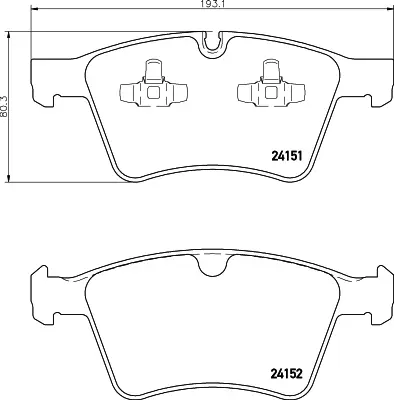 Комплект тормозных колодок, дисковый тормоз HELLA PAGID T1802 (фото 1)