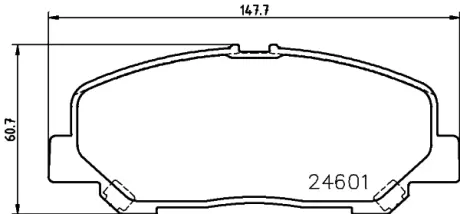 Комплект тормозных колодок, дисковый тормоз HELLA PAGID T1823