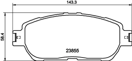 Комплект тормозных колодок, дисковый тормоз HELLA PAGID T1828