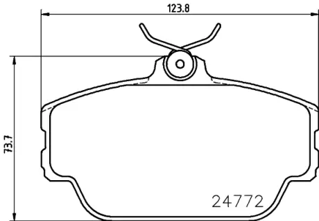 Комплект тормозных колодок, дисковый тормоз HELLA PAGID T1842