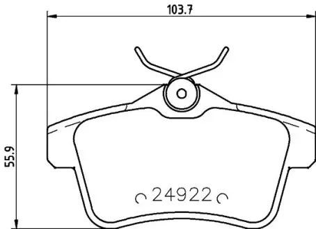 Комплект тормозных колодок, дисковый тормоз HELLA PAGID T1844