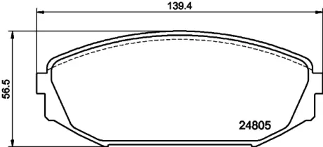 Комплект тормозных колодок, дисковый тормоз HELLA PAGID T1873