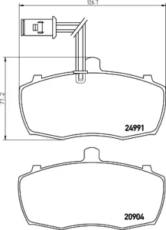 Комплект тормозных колодок, дисковый тормоз HELLA PAGID T1885