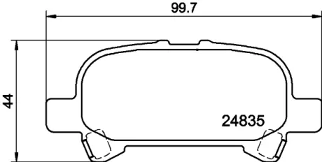 Комплект тормозных колодок, дисковый тормоз HELLA PAGID T1887