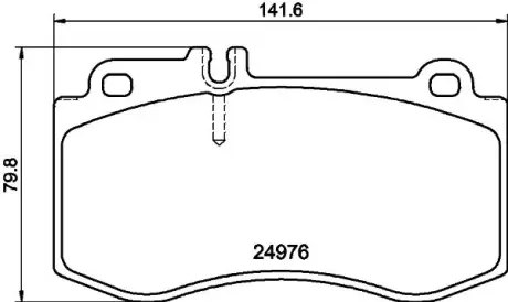 Комплект тормозных колодок, дисковый тормоз HELLA PAGID T1897