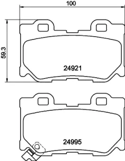 Комплект тормозных колодок, дисковый тормоз HELLA PAGID T1902