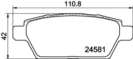 Комплект тормозных колодок, дисковый тормоз HELLA PAGID T1935