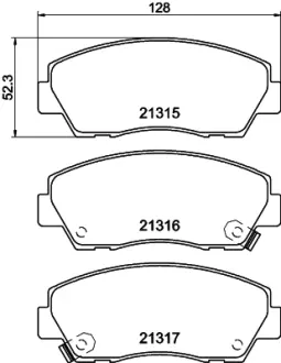 Комплект тормозных колодок, дисковый тормоз HELLA PAGID T1946