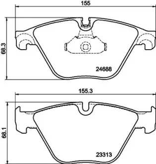 Комплект тормозных колодок, дисковый тормоз HELLA PAGID T1962