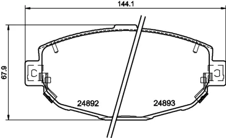 Комплект тормозных колодок, дисковый тормоз HELLA PAGID T1979