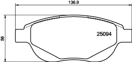 Комплект тормозных колодок, дисковый тормоз HELLA PAGID T1988