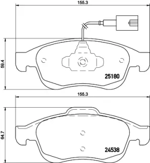 Комплект тормозных колодок, дисковый тормоз HELLA PAGID T2009