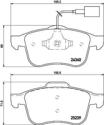 Комплект тормозных колодок, дисковый тормоз HELLA PAGID T2010 (фото 1)