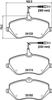 Комплект тормозных колодок, дисковый тормоз HELLA PAGID T2031