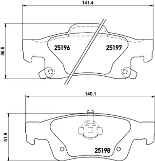 Комплект тормозных колодок, дисковый тормоз HELLA PAGID T2064