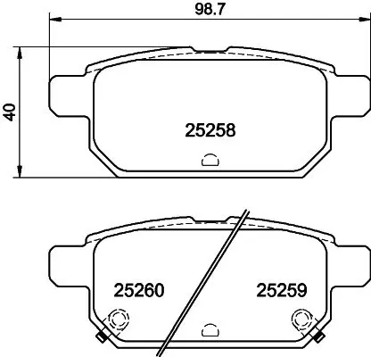 Комплект тормозных колодок, дисковый тормоз HELLA PAGID T2067 (фото 1)