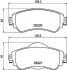 Комплект тормозных колодок, дисковый тормоз HELLA PAGID T2075 (фото 1)
