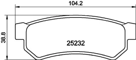 Комплект тормозных колодок, дисковый тормоз HELLA PAGID T2098