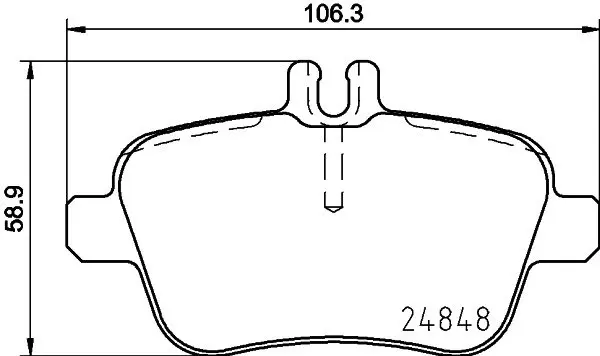 Комплект тормозных колодок, дисковый тормоз HELLA PAGID T2110 (фото 1)