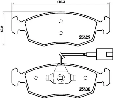 Комплект тормозных колодок, дисковый тормоз HELLA PAGID T2112