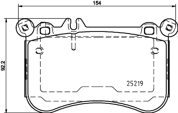 Комплект тормозных колодок, дисковый тормоз HELLA PAGID T2124 (фото 1)