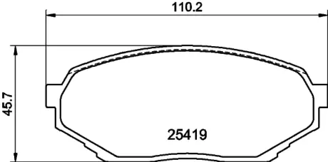 Комплект тормозных колодок, дисковый тормоз HELLA PAGID T2134
