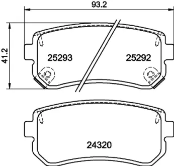 Комплект тормозных колодок, дисковый тормоз HELLA PAGID T2138