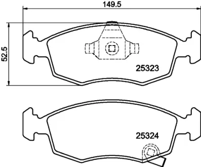 Комплект тормозных колодок, дисковый тормоз HELLA PAGID T2139