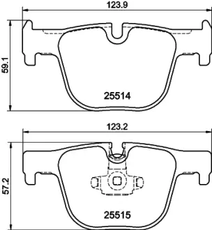Комплект тормозных колодок, дисковый тормоз HELLA PAGID T2165