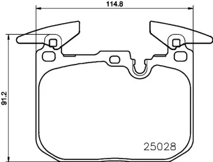 Комплект тормозных колодок, дисковый тормоз HELLA PAGID T2166