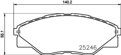 Комплект тормозных колодок, дисковый тормоз HELLA PAGID T2178