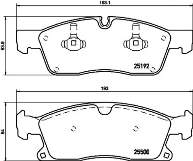 Комплект тормозных колодок, дисковый тормоз HELLA PAGID T2179
