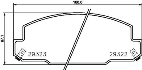 Комплект тормозных колодок, дисковый тормоз HELLA PAGID T2180
