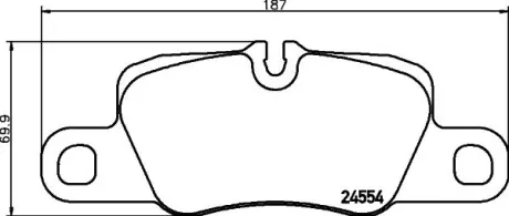 Комплект тормозных колодок, дисковый тормоз HELLA PAGID T2197