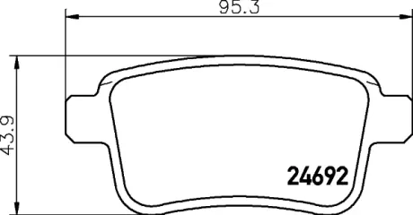 Комплект тормозных колодок, дисковый тормоз HELLA PAGID T2238