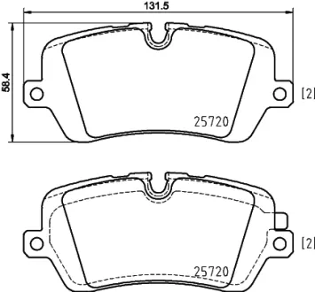 Комплект тормозных колодок, дисковый тормоз HELLA PAGID T2242