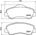 Комплект тормозных колодок, дисковый тормоз HELLA PAGID T2244 (фото 1)