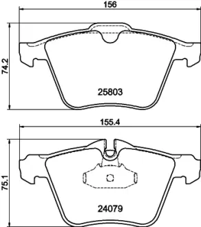 Комплект тормозных колодок, дисковый тормоз HELLA PAGID T2266